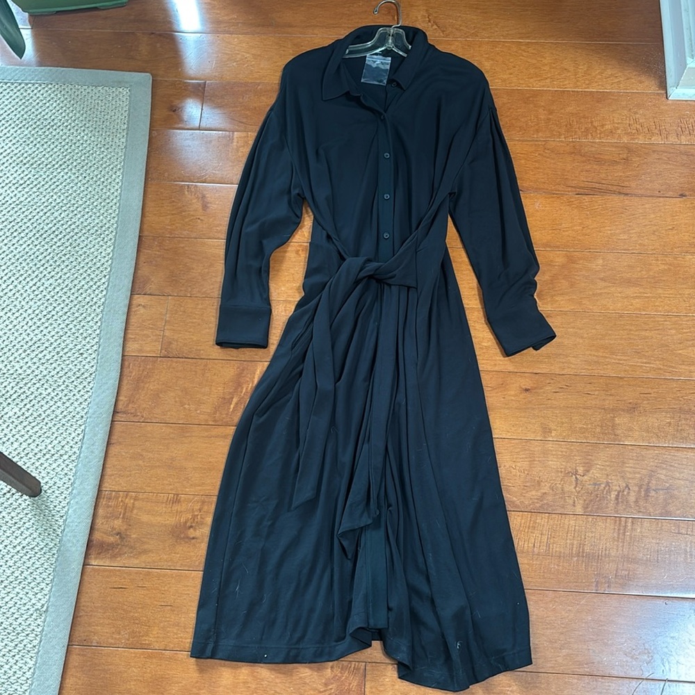 Jason Wu long black shirt dress size Large NWOT